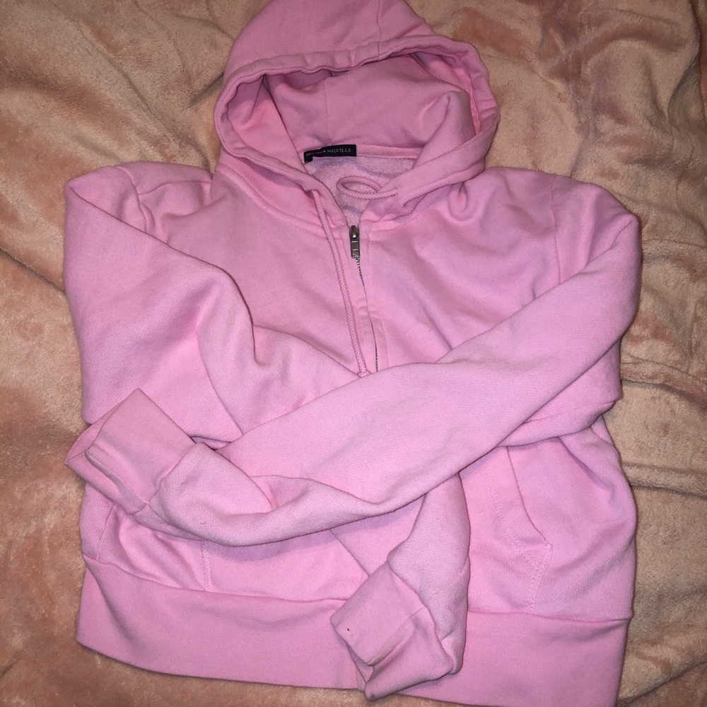BRANDY MELVILLE BUBBLEGUM PINK CRYSTAL HOODIE ♡